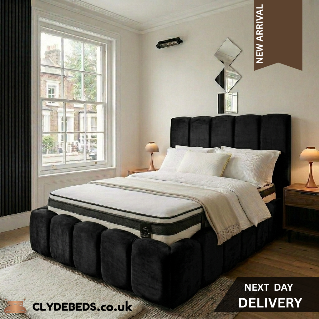 Bubble Frame Bed with 54" Bubble Line Headboard, Footboard and Side Frame