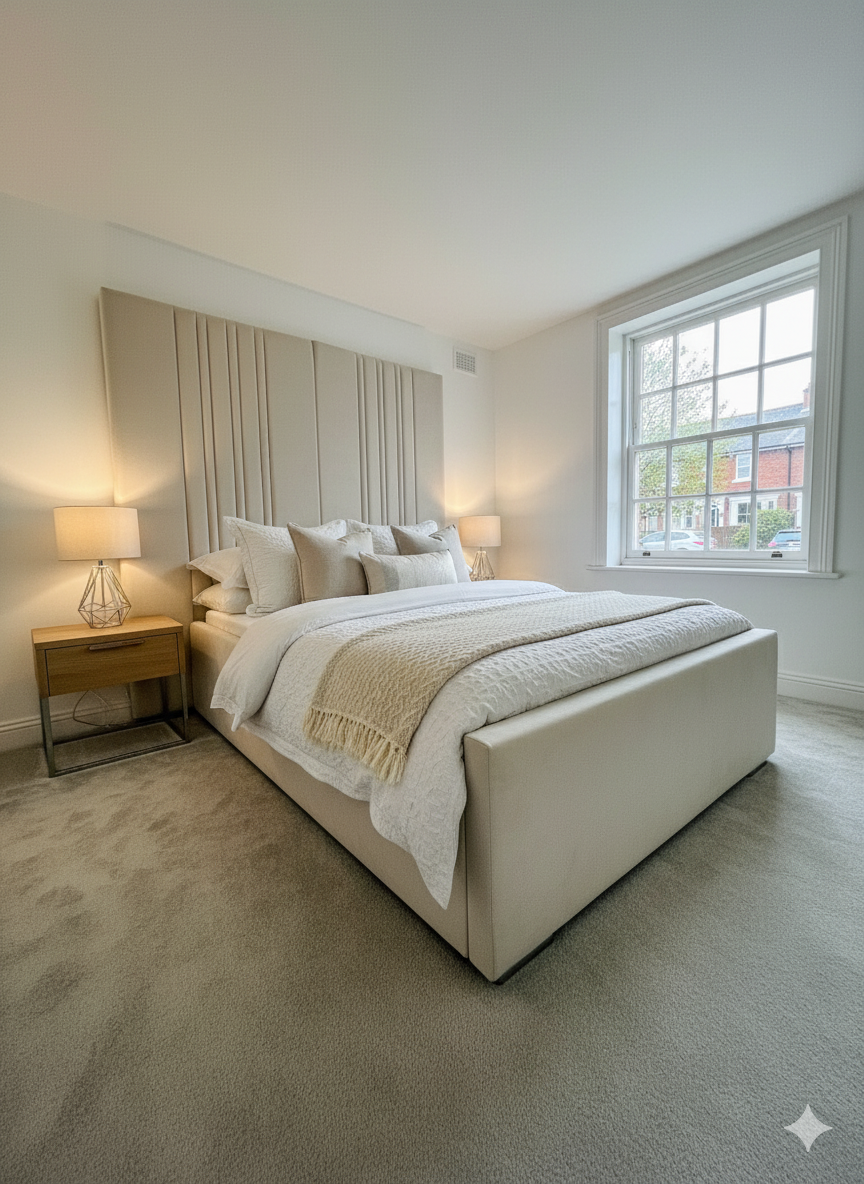 Frame bed - 84" inches line Extended Split Headboard