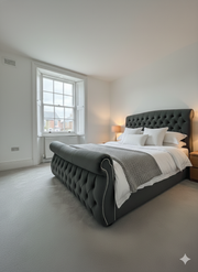 Sleigh Frame Bed - Curved Headboard