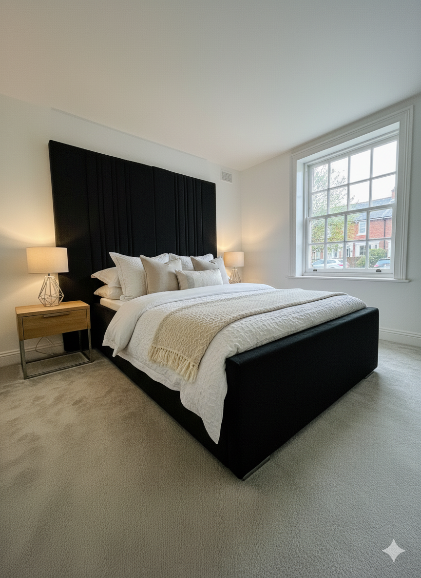 Frame bed - 84" inches line Extended Split Headboard