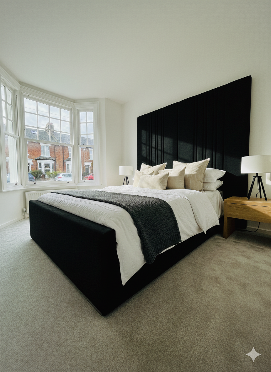 Frame bed - 84" inches line Extended Split Headboard