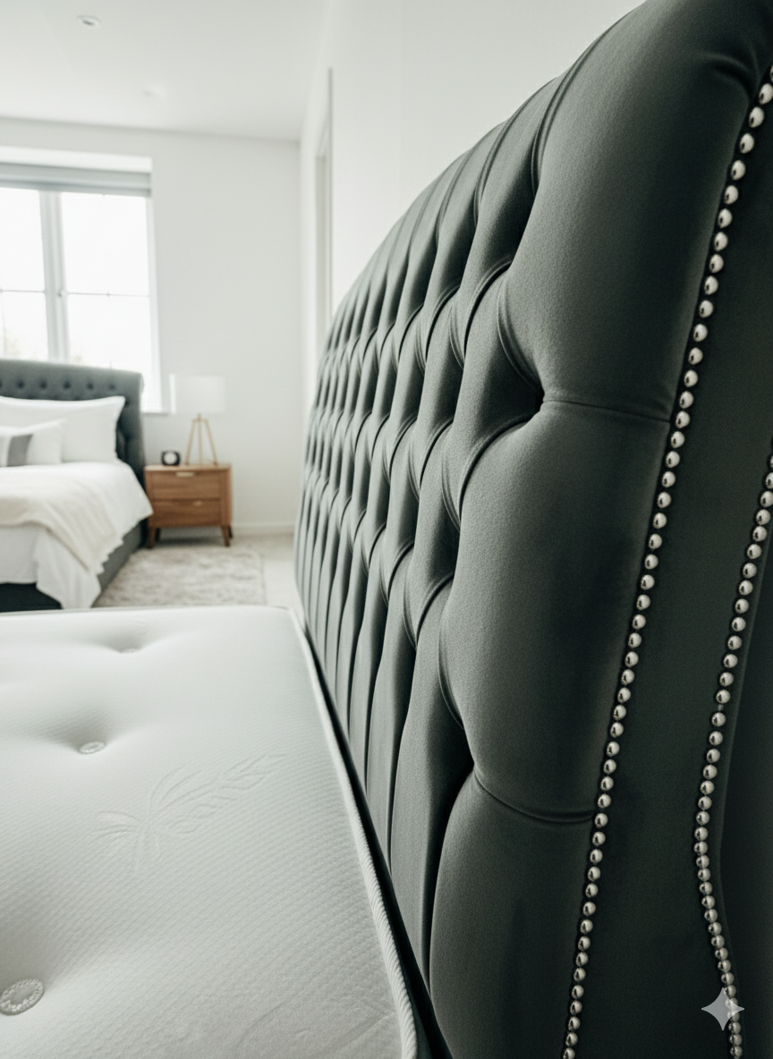 Sleigh Frame Bed - Curved Headboard