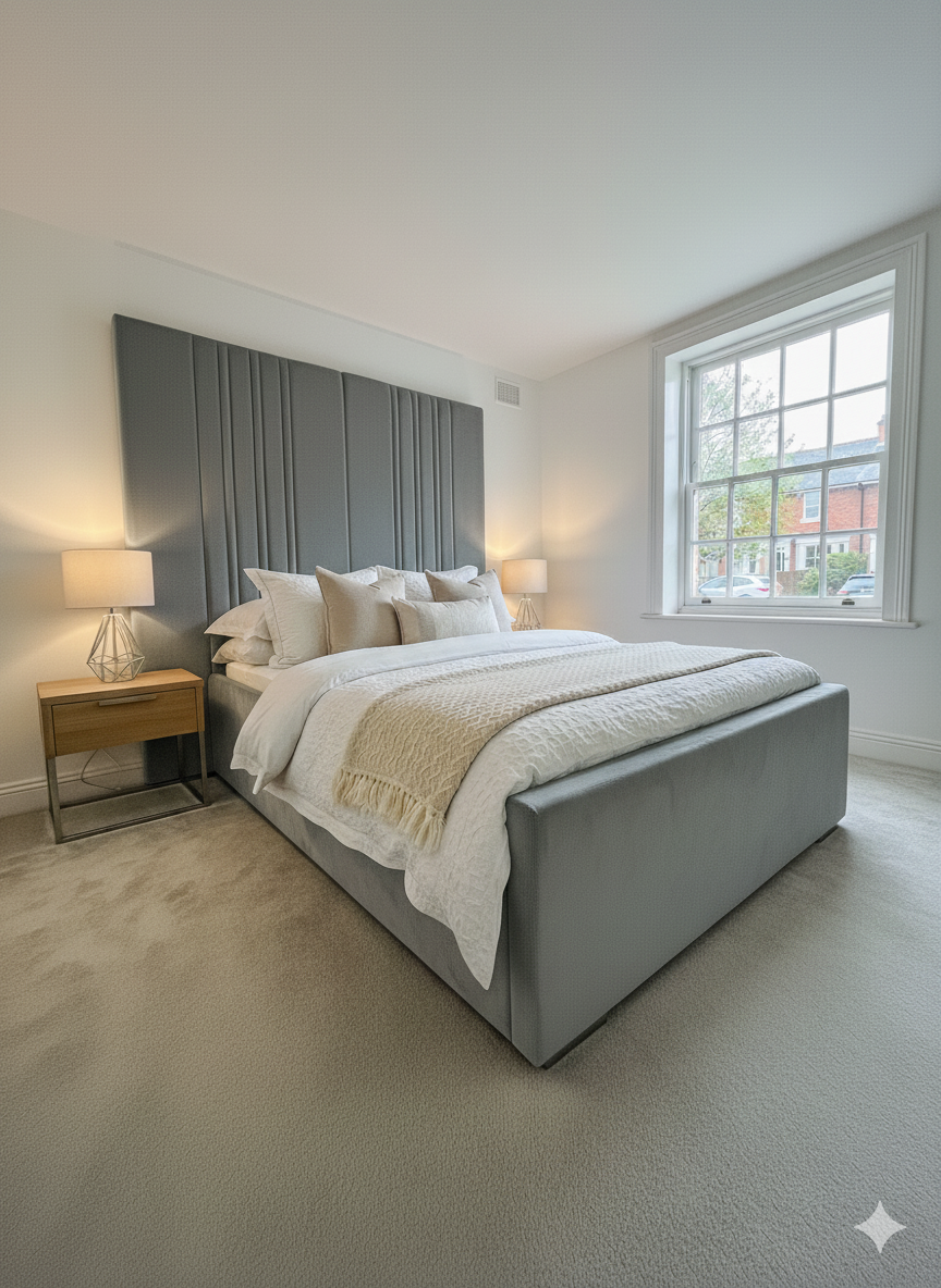 Frame bed - 84" inches line Extended Split Headboard