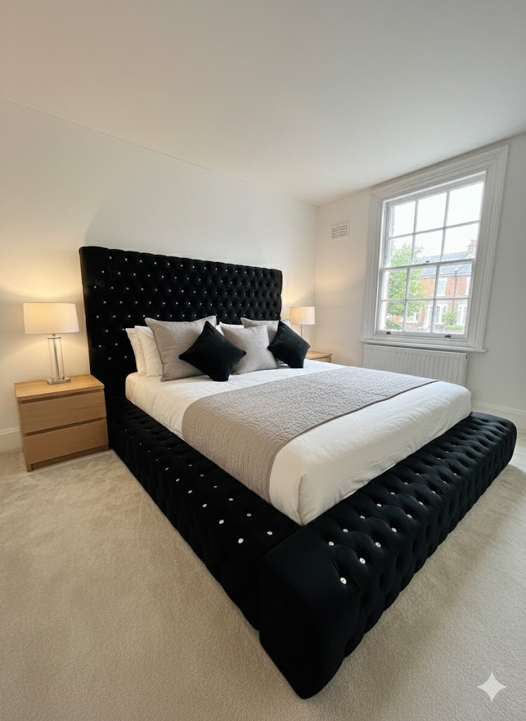 Ambassador Frame Bed - Full chesterfield with 64" headboard