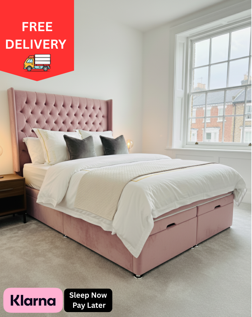 Wing Chesterfield Ottoman Bed - 54" Wing Chesterfield Headboard