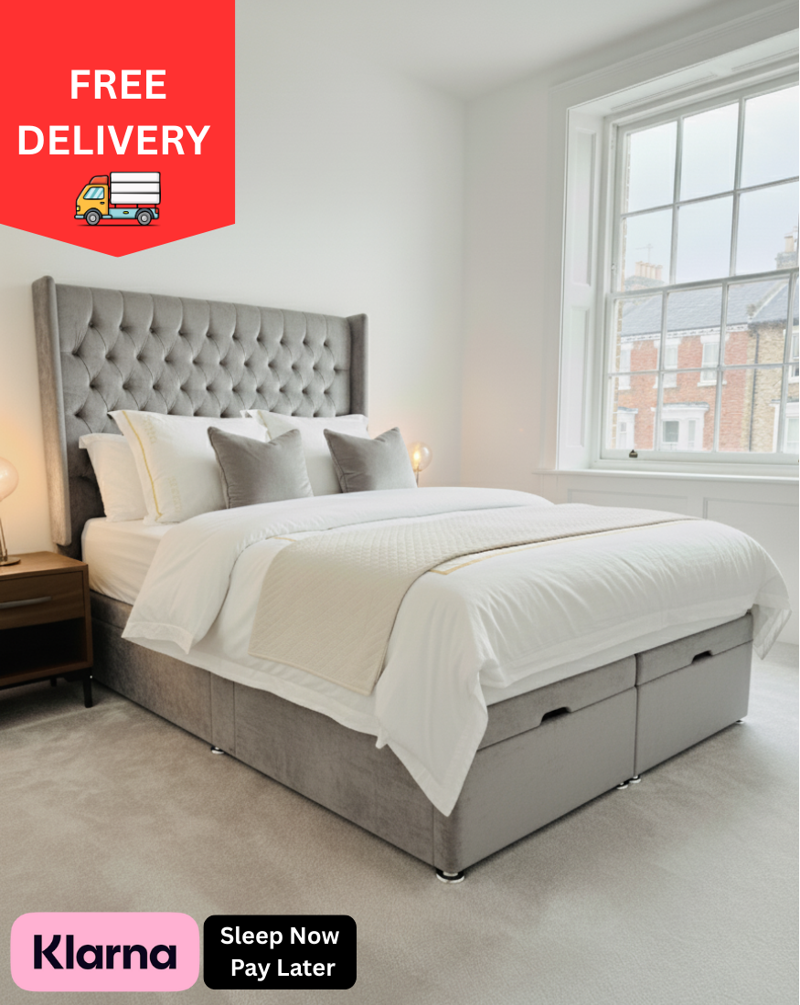 Wing Chesterfield Ottoman Bed - 54" Wing Chesterfield Headboard