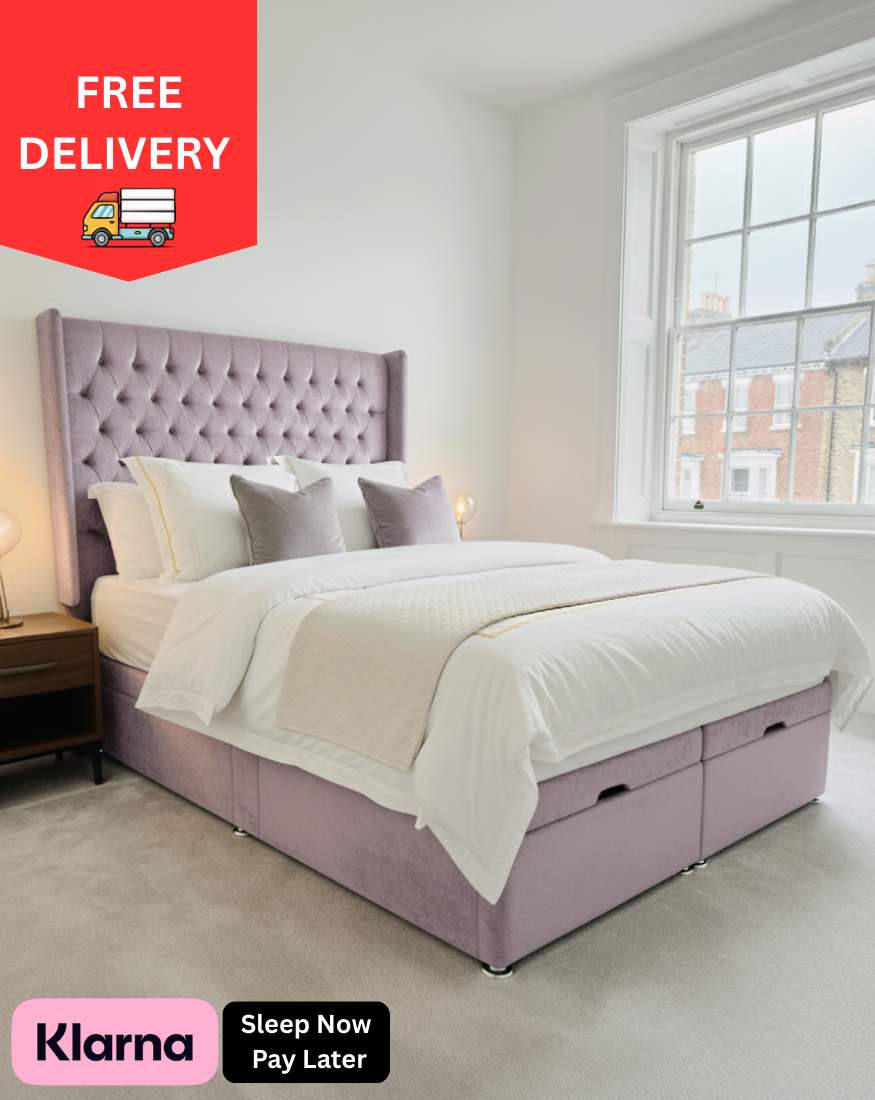 Wing Chesterfield Ottoman Bed - 54" Wing Chesterfield Headboard