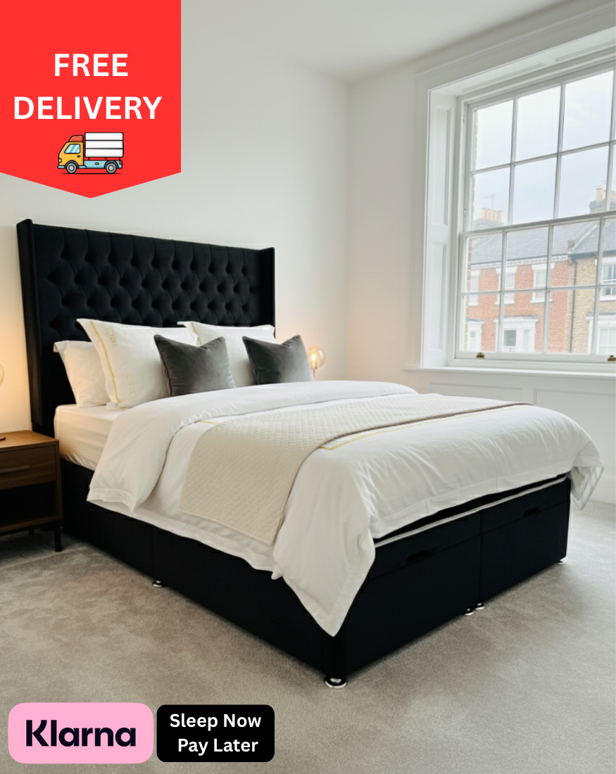 Wing Chesterfield Ottoman Bed - 54" Wing Chesterfield Headboard