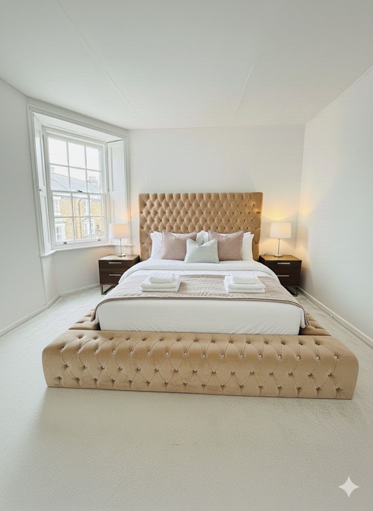 Ambassador Frame Bed - Full chesterfield with 64" headboard