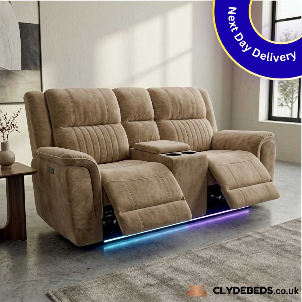 Hanna Fabric Suite Sofa - 3 seats 2 and 1 seats | Electric Sofa