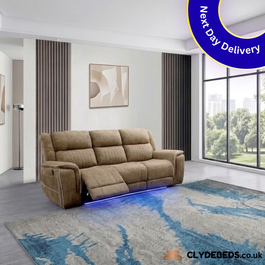 Hanna Fabric Suite Sofa - 3 seats 2 and 1 seats | Electric Sofa