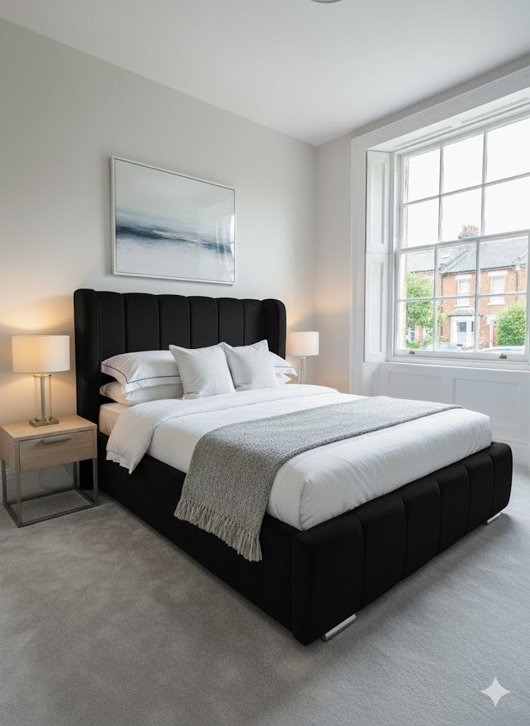 Valencia Frame bed - Thick Wings 54" Line Headboard