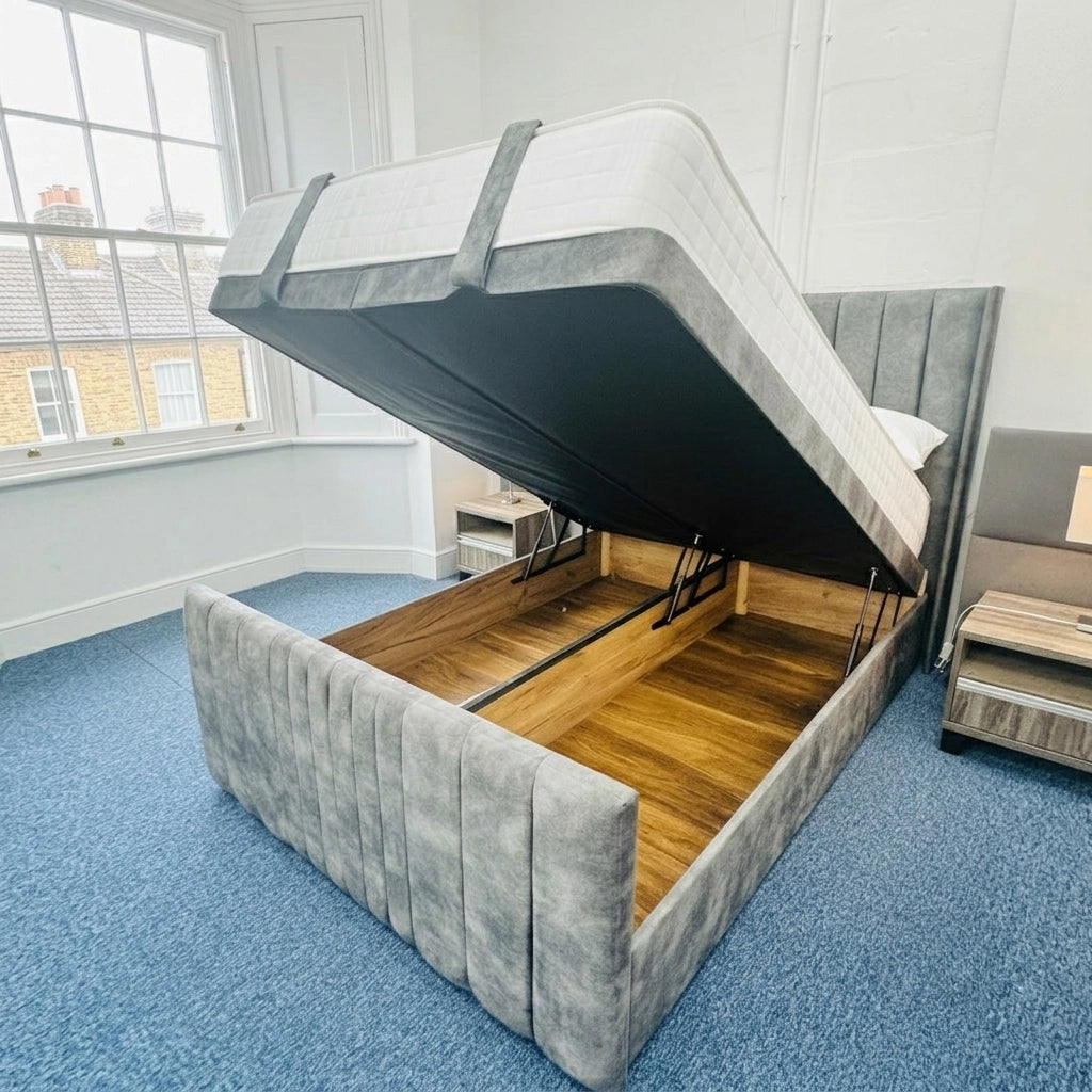 Coniston divan ottoman bed with open storage base
