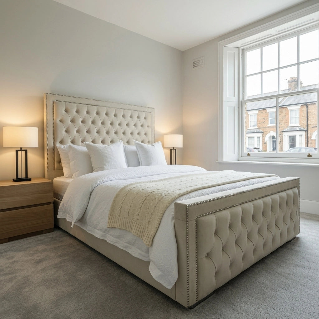 Cream Stylo bed frame
