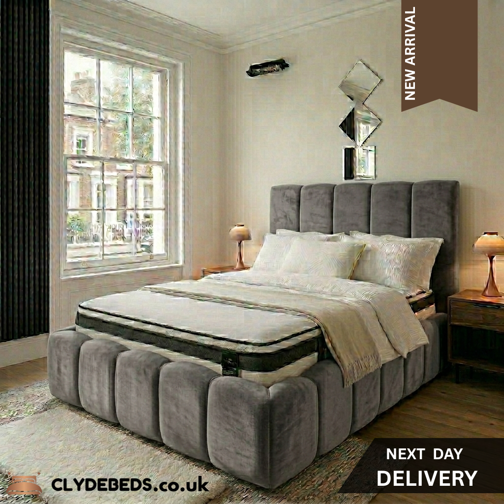 Bubble Frame Bed with 54" Bubble Line Headboard, Footboard and Side Frame