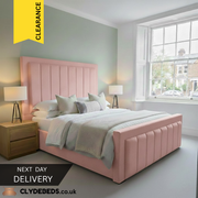 Iris Frame Bed - 54" Iris Headboard with Footboard | Lowest Price Guarantee | CLEARANCE | All Sizes Available