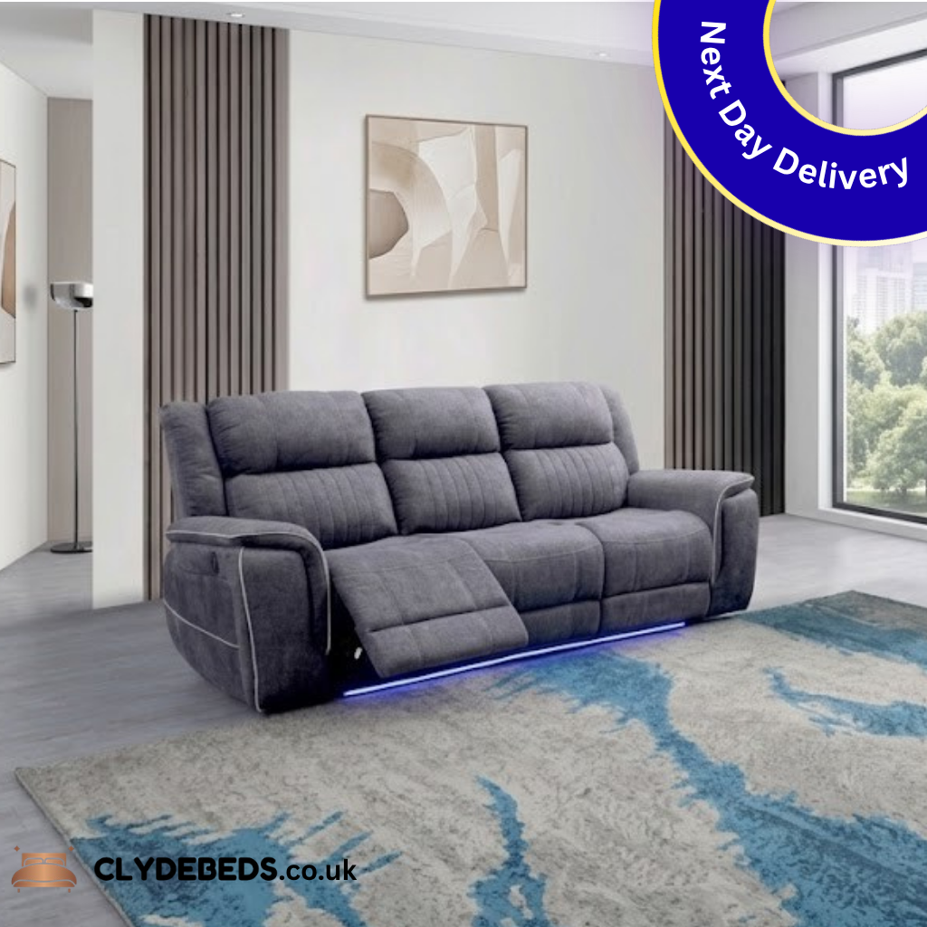 Hanna Fabric Suite Sofa - 3 seats 2 and 1 seats | Electric Sofa