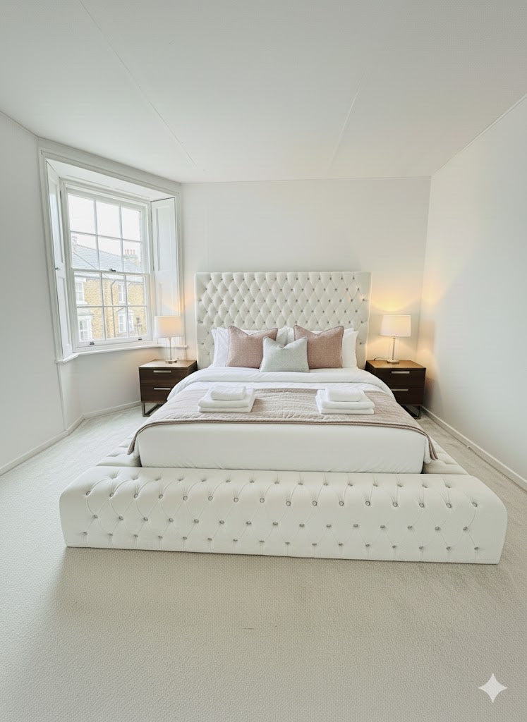 Ambassador Frame Bed - Full chesterfield with 64" headboard