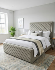 Windsor High Side Frame Bed - 60" diagonal line princess Headboard and footboard